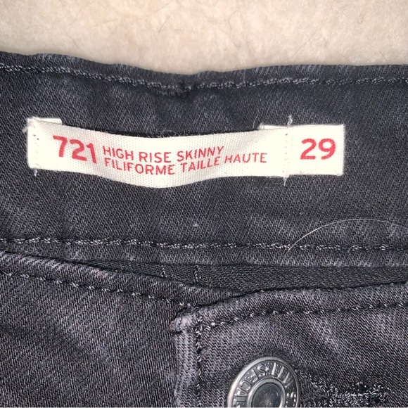 Levi's Black High Rise Skinny Jeans 29 - Picture 3 of 8